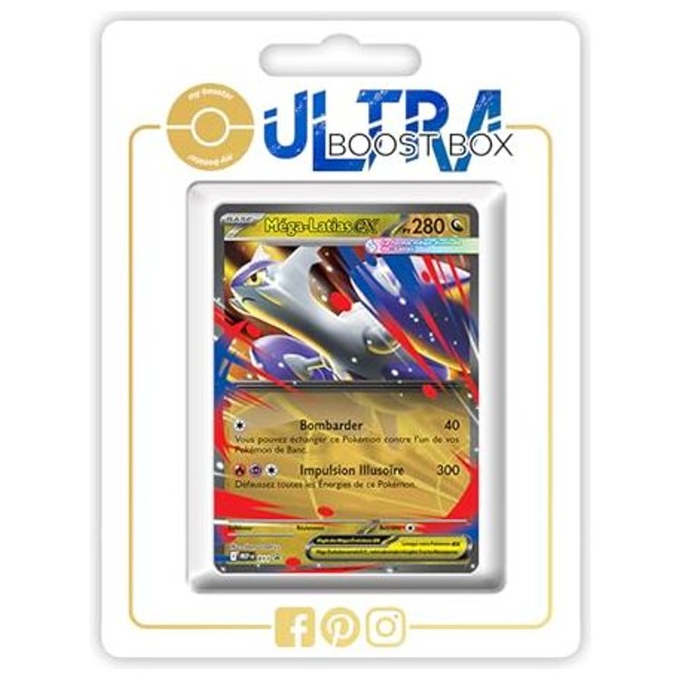 Carte Pokémon Méga-Latias ex MEP011 Ultra Rare du coffret Myboost X Méga-Évolution 1, vue de face avec l’illustration complète.