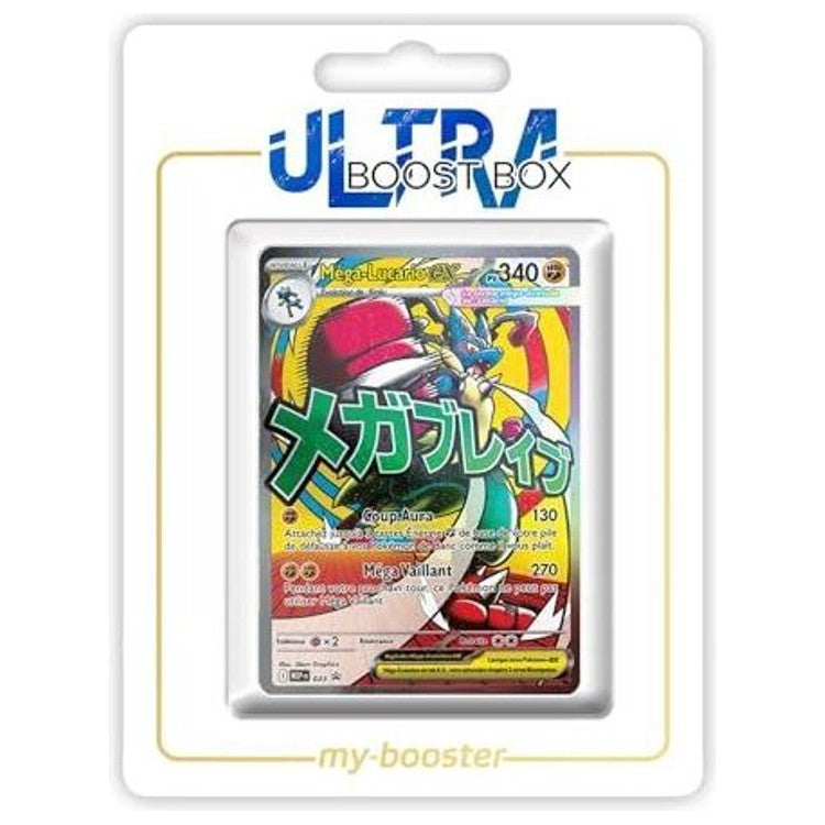 Carte Pokémon Méga Lucario ex MEP033 Méga Attaque Rare, recto en français de l’extension Héros Transcendants Méga-Évolution 02.5