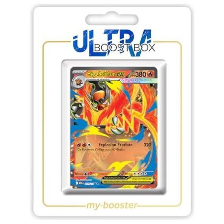 Carte Pokémon Méga Roitiflam ex 031/217 en français, recto, issue de l’extension Héros Transcendants du bloc Méga-Évolution ME25