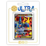 Carte Pokémon Méga-Scarhino ex 108/094 Full Art secrète, édition française Flammes Fantasmagoriques, vue de face avec illustration complète brillante.