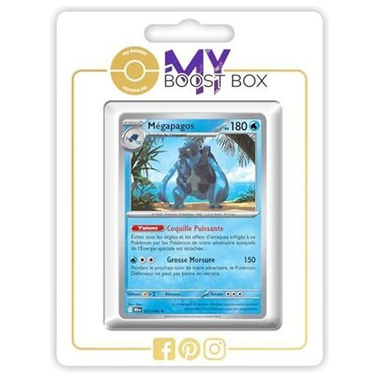 Carte Pokémon Mégapagos 023/086 en version Holo ou Reverse de l’extension Foudre Noire Écarlate et Violet 10.5, vue de face détaillée.