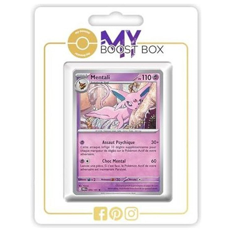 Carte Pokémon Mentali 033/131 en version Holo ou Reverse, recto détaillé de l’extension Évolutions Prismatiques Écarlate et Violet 08.5.