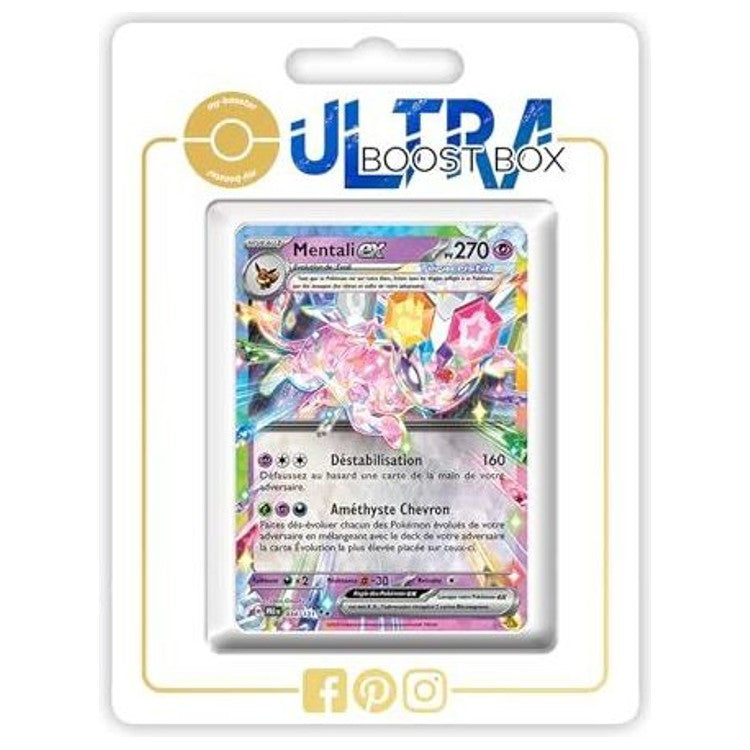 Carte Pokémon Mentali ex 034/131 Téracristal Ultra Rare, recto en français de l’extension Évolutions Prismatiques Écarlate et Violet EV08