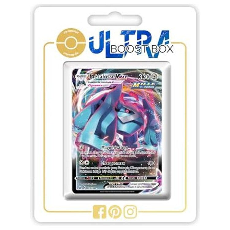 Carte Pokémon Métaloss VMAX 113/198 Ultra Rare, recto en français de l’extension Règne de Glace Épée et Bouclier 06