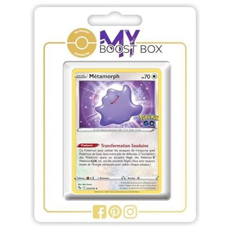 Carte Pokémon Métamorph 053/078 Holo de l’extension Pokémon GO, bloc Épée et Bouclier 10.5, vue de face en édition française.