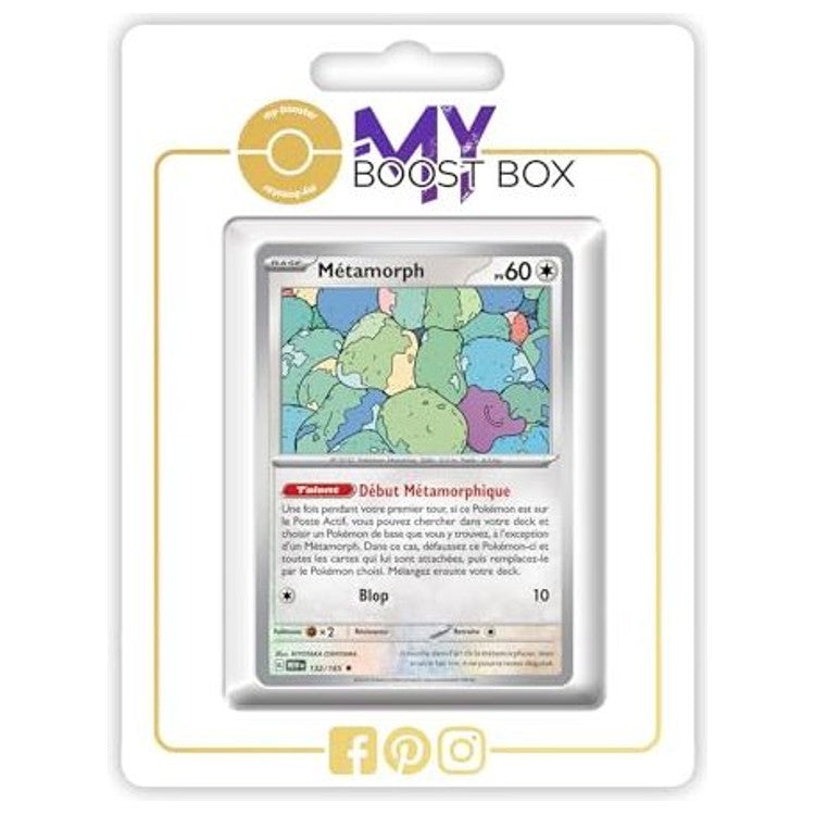 Carte Pokémon Métamorph 132/165 en version Holo ou Reverse, recto, issue de l’extension Écarlate et Violet 3.5 151 en français