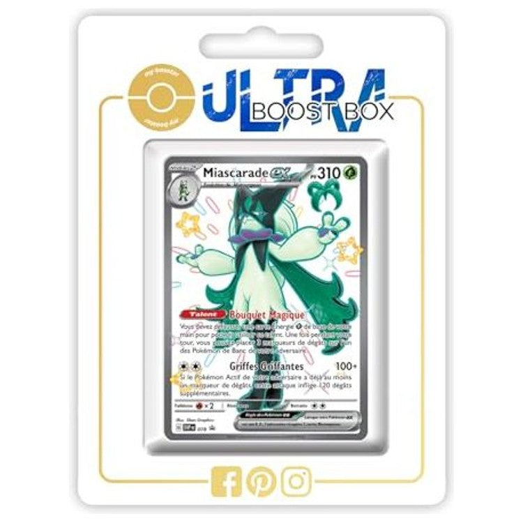 Carte Pokémon Miascarade ex SV078 Full Art chromatique de l’extension Destinées de Paldea Écarlate et Violet 4.5, vue de face en gros plan.