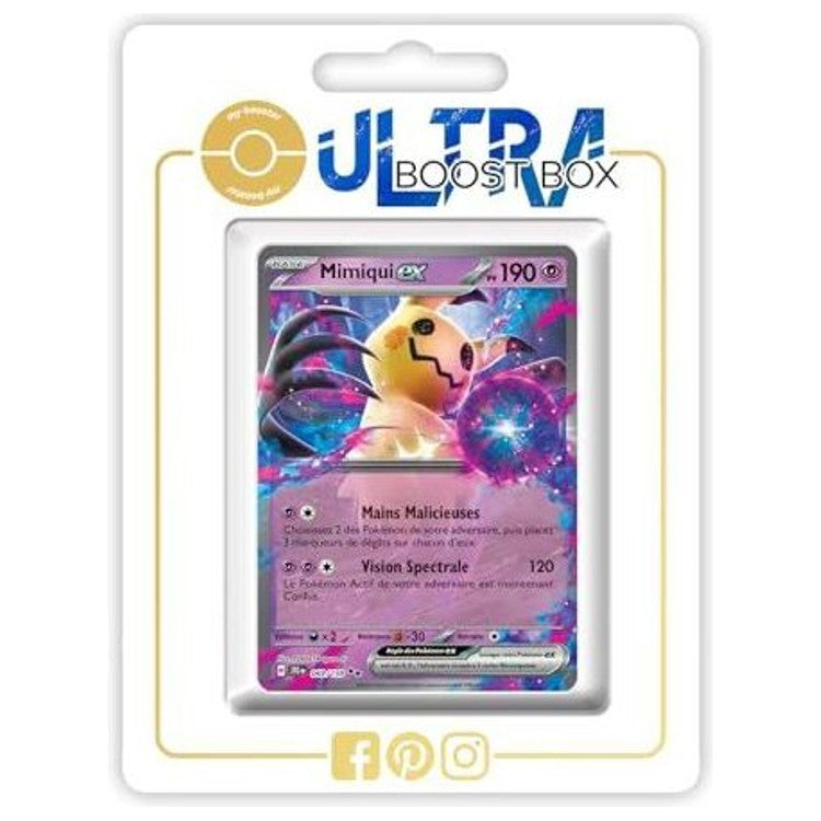 Carte Pokémon Mimiqui ex 069/159 Ultra Rare de l’extension Aventures Ensemble Écarlate et Violet 09, vue de face avec l’artwork complet.