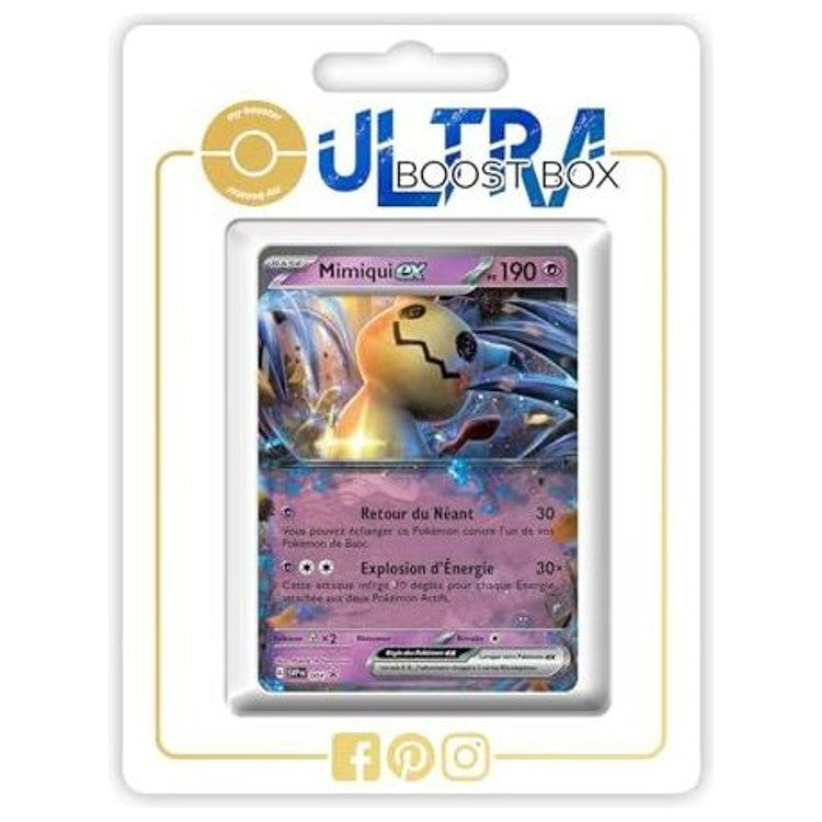 Carte Pokémon Mimiqui ex SV004 ultra rare du bloc Écarlate et Violet EV01, vue de face avec l’illustration complète du Pokémon.