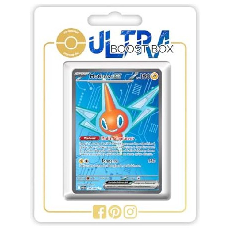 Carte Pokémon Motisma ex 111/094 Full Art Secrète recto, édition française Flammes Fantasmagoriques bloc Méga-Évolution 02