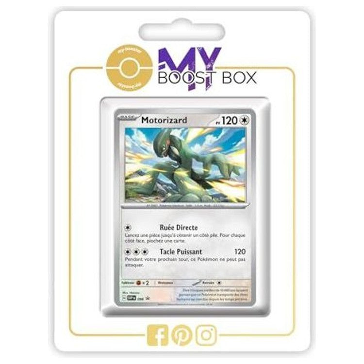 Carte Pokémon Motorizard SV096 Holo de l’extension Forces Temporelles, bloc Écarlate et Violet 05, vue de face en français