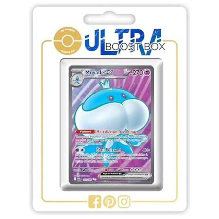 Carte Pokémon Moyade ex 160/086 Full Art Secrète de l’extension Flamme Blanche EV10.5, vue de face avec l’illustration complète.