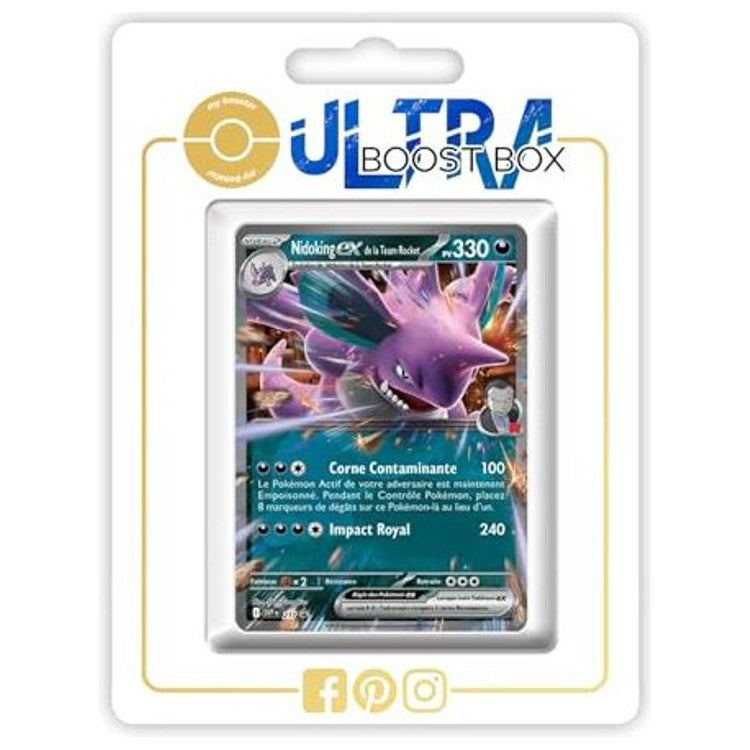 Carte Pokémon Nidoking ex SV217 ultra rare de l’extension Rivalités Destinées Écarlate et Violet 10, vue de face avec illustration brillante.