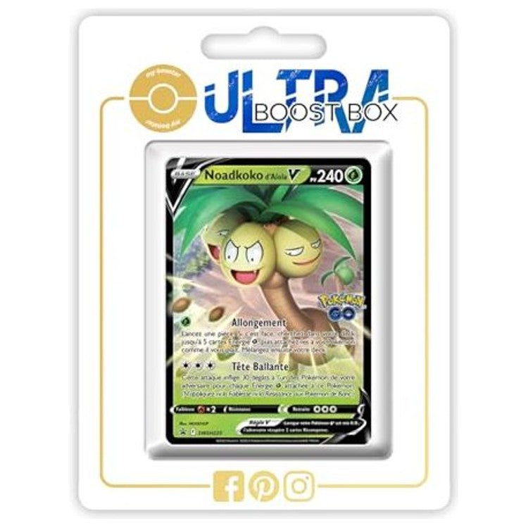 Carte Pokémon Noadkoko d'Alola SWSH225 promo du bloc Épée et Bouclier 10.5 Pokémon GO, vue de face avec l’illustration complète.