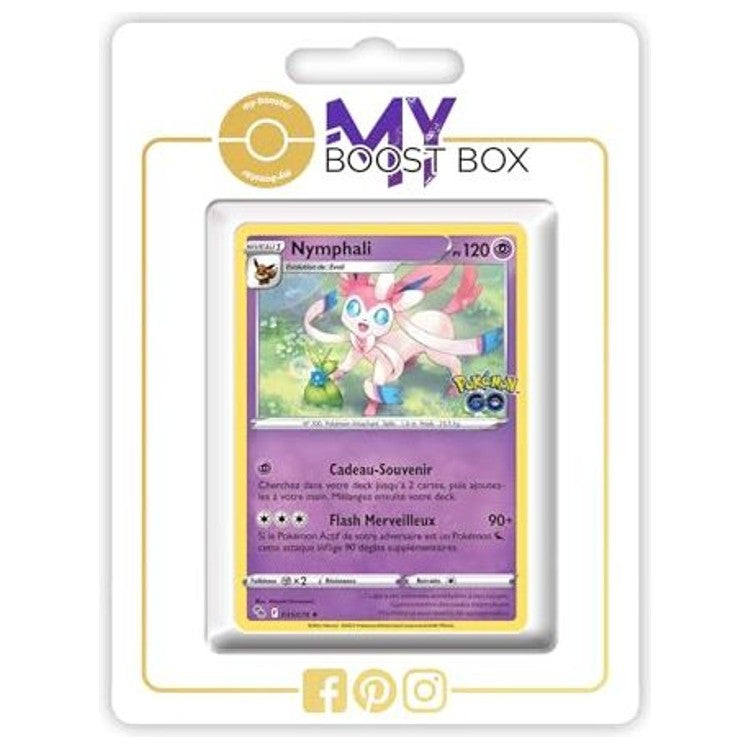 Carte Pokémon Nymphalie 035/078 Holo ou Reverse de l’extension Pokémon GO Épée et Bouclier 10.5, vue de face avec l’illustration complète.