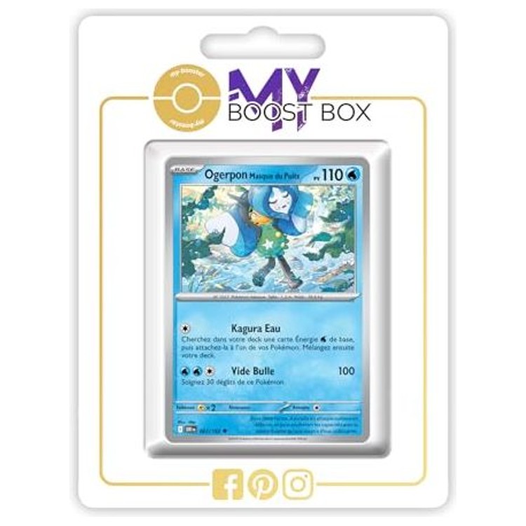 Carte Pokémon Ogerpon Masque du Puits 067/182 en version Reverse de l’extension Rivalités Destinées Écarlate et Violet 10, vue de face détaillée.