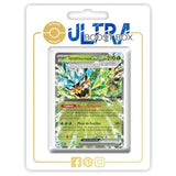 Carte Pokémon Ogerpon Masque Turquoise ex 025/167 Téracristal, édition française Mascarade Crépusculaire EV06, vue de face en gros plan.