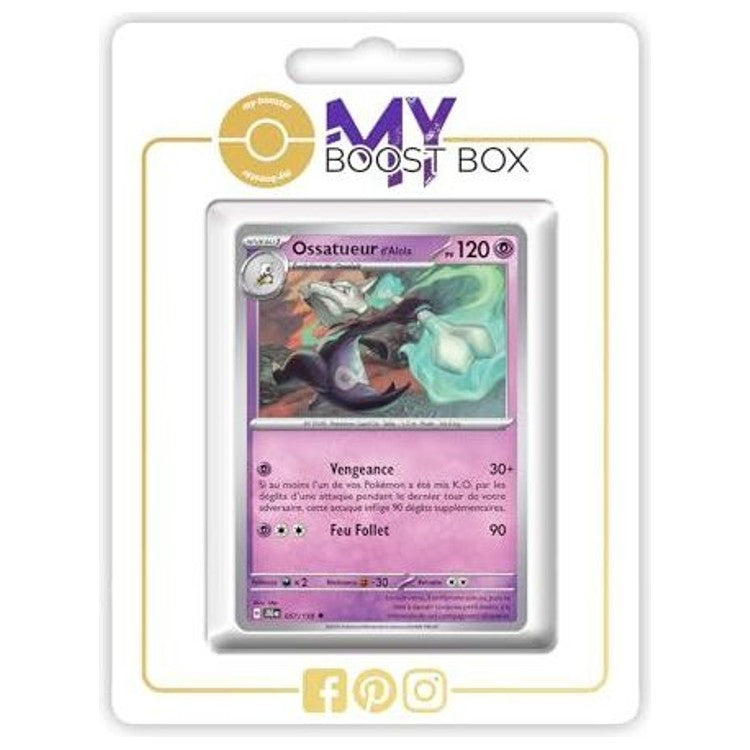 Carte Pokémon Ossatueur d'Alola 057/159 en version Reverse, recto, issue de l’extension Aventures Ensemble du bloc Écarlate et Violet EV09.