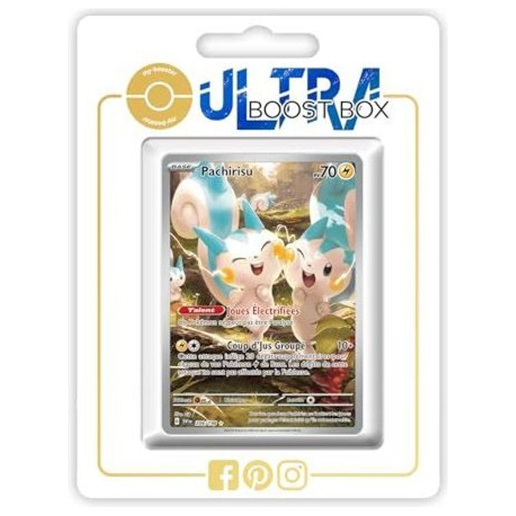 Carte Pokémon Pachirisu 208/198 Alternative Pokémon Gallery Secrète, recto, issue de l’extension Écarlate et Violet EV01 en français