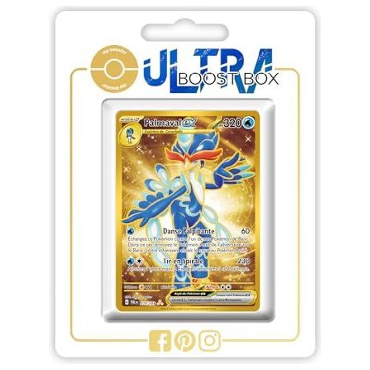 Carte Pokemon Palmaval ex 273/193 secrete gold EV02 recto, edition francaise de l extension Evolutions a Paldea