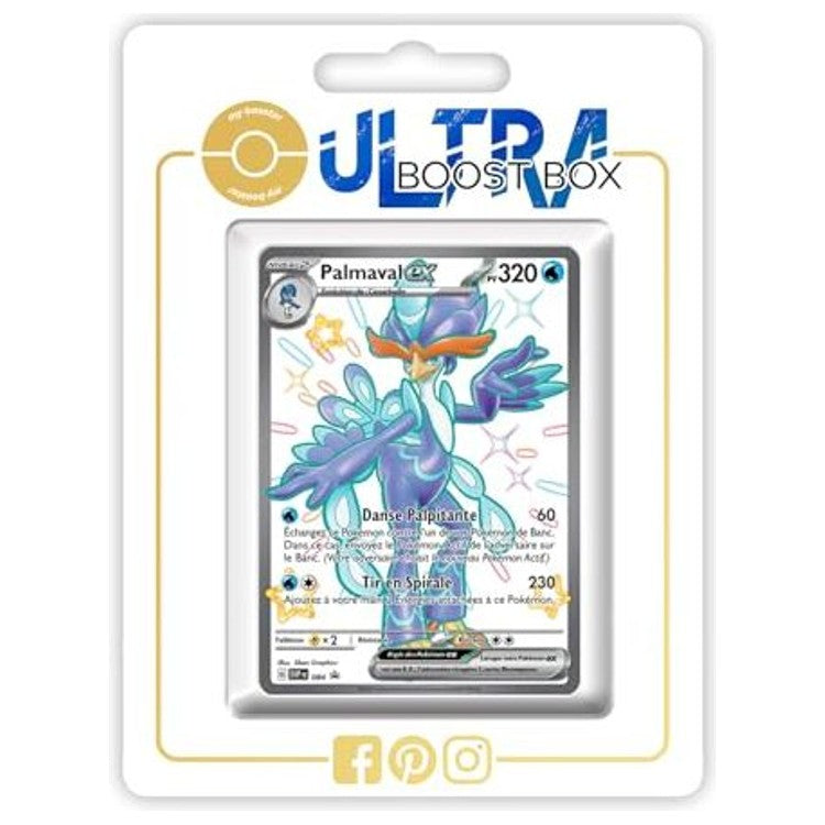 Carte Pokémon Palmaval ex SV084 Full Art chromatique de l’extension Destinées de Paldea Écarlate et Violet 4.5, vue de face avec l’illustration complète.