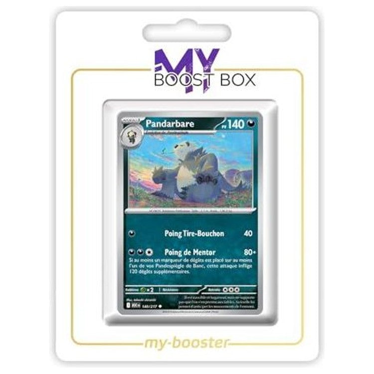 Carte Pokémon Pandarbare 140/217 en version Reverse de l’extension Héros Transcendants, vue de face avec le Pokémon Combat en gros plan.