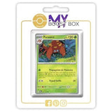 Carte Parasect visible dans un emballage blanc My Boost Box, avec son illustration et ses attaques.