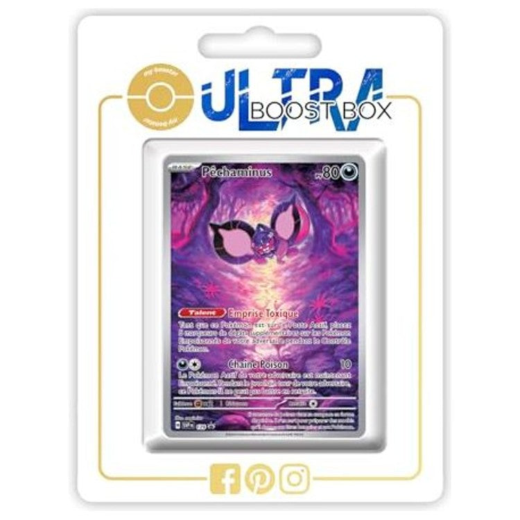 Carte Pokémon Pêchaminus SV129 Alternative Pokémon Gallery de l’extension Fable Nébuleuse Écarlate et Violet 6-5, vue de face en gros plan
