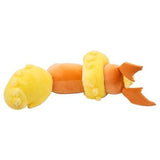 Vue de dos de la peluche Pyroli 45 cm, révélant le volume du rembourrage et la finition de son pelage orange vif.