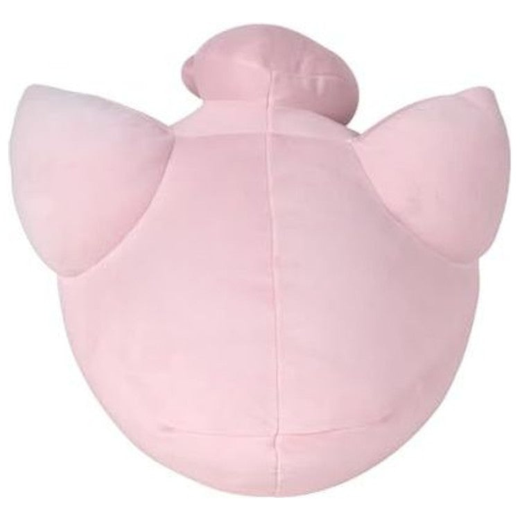 Zoom sur les oreilles de la peluche Rondoudou 46 cm, montrant les finitions et les couleurs fidèles au Pokémon.
