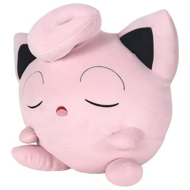 Peluche Rondoudou 46 cm présentée avec son packaging officiel Pokémon, prête à être offerte en cadeau.