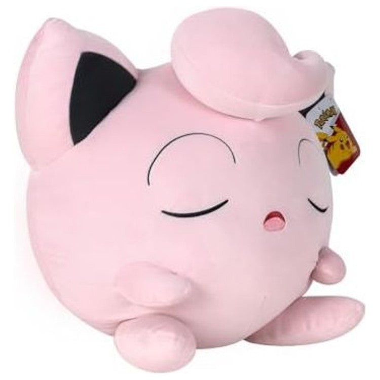 Peluche Rondoudou 46 cm photographiée de profil, mettant en valeur ses oreilles pointues et son volume moelleux.
