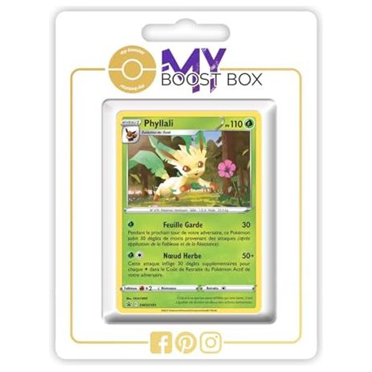 Carte Pokémon Phyllali SWSH191 Holo Promo, vue de face, issue de la série Épée et Bouclier Stars Étincelantes en français.