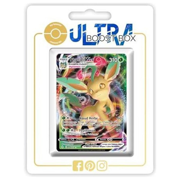 Carte Pokémon Phyllali VMAX 008/203 en français, recto, ultra rare de l’extension Évolution Céleste du bloc Épée et Bouclier 07