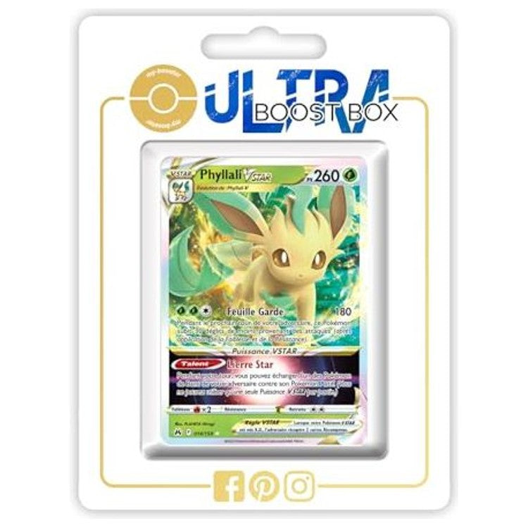 Carte Pokémon Phyllali VSTAR 014/159 Ultra Rare de l’extension Zénith Suprême Épée et Bouclier 12.5, vue de face avec l’illustration complète