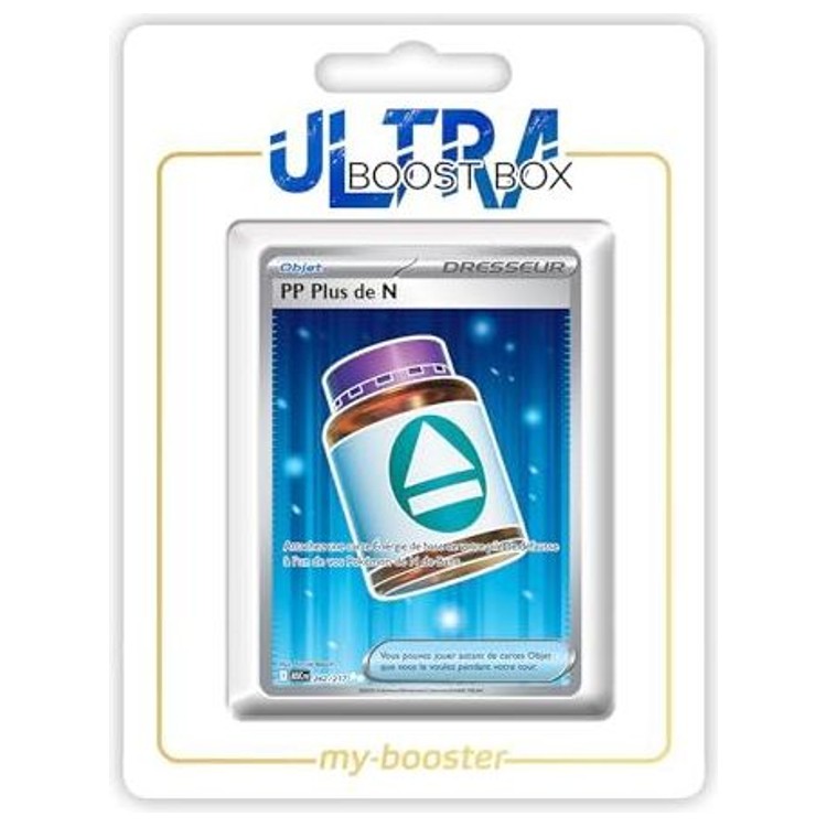 Carte Pokémon Plus de N 262/217 Full Art Secrète, recto, issue de l’extension Héros Transcendants en français, mise en avant dans le coffret Ultraboost X.
