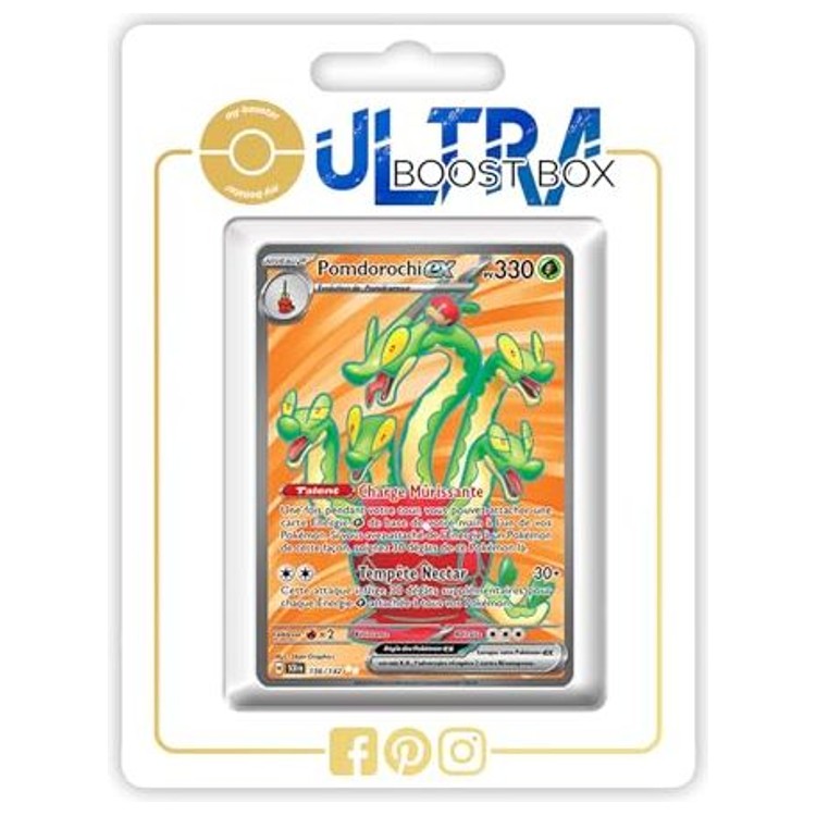 Carte Pokemon Pomdorochi ex 156/142 Full Art Secrete, recto en francais de l extension Couronne Stellaire bloc Ecarlate et Violet EV07