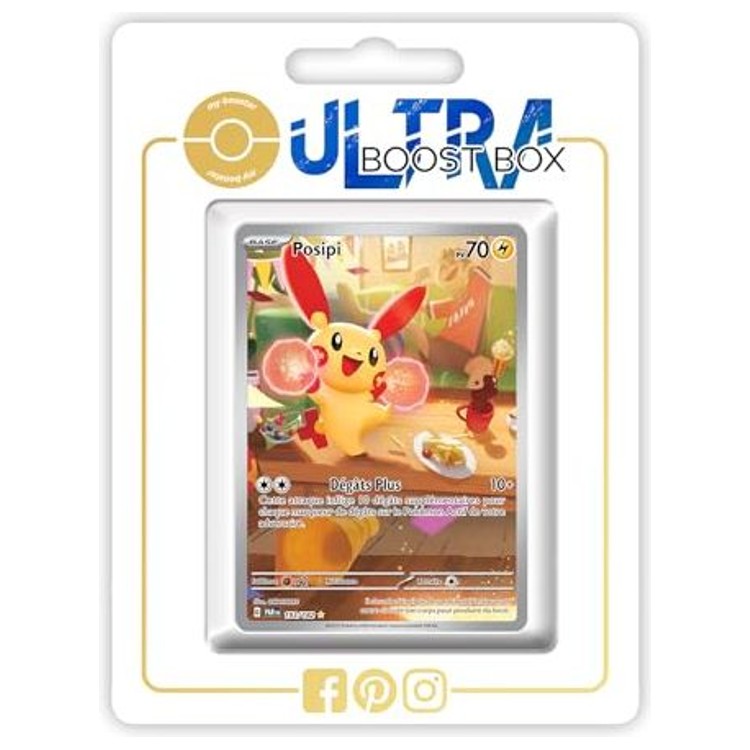 Carte Pokémon Posipi 193/182 Alternative Pokémon Gallery Secrète recto, extension Faille Paradoxe Écarlate et Violet 04 en français