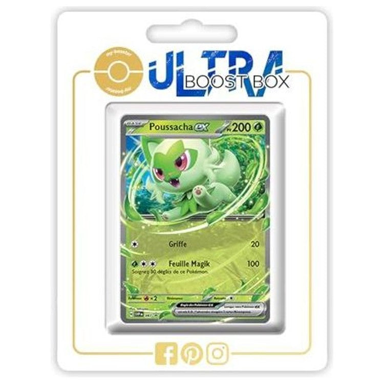 Carte Pokémon Poussacha ex SV087 Ultra Rare de l’extension Forces Temporelles Écarlate et Violet 05, vue de face avec l’illustration complète.