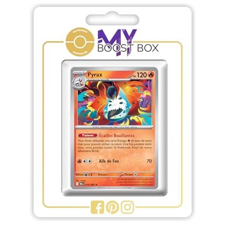 Carte Pokémon Pyrax 016/086 en version Holo ou Reverse de l’extension Foudre Noire Écarlate et Violet 10.5, vue de face détaillée.