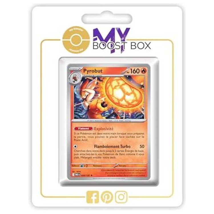 Carte Pokémon Pyrobut 028/132 en version Holo ou Reverse, recto, issue de l’extension Méga-Évolution 1 en français