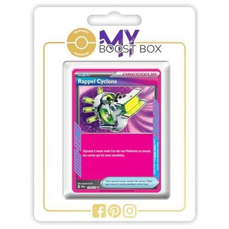 Carte Dresseur High-Tech Rappel Cyclone 128/131 Holo, recto, issue de l’extension Évolutions Prismatiques du bloc Écarlate et Violet EV08