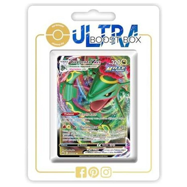 Carte Pokemon Rayquaza VMAX 102/159 Ultra Rare de l extension Zenith Supreme EB12-5 en francais, vue de face avec artwork complet