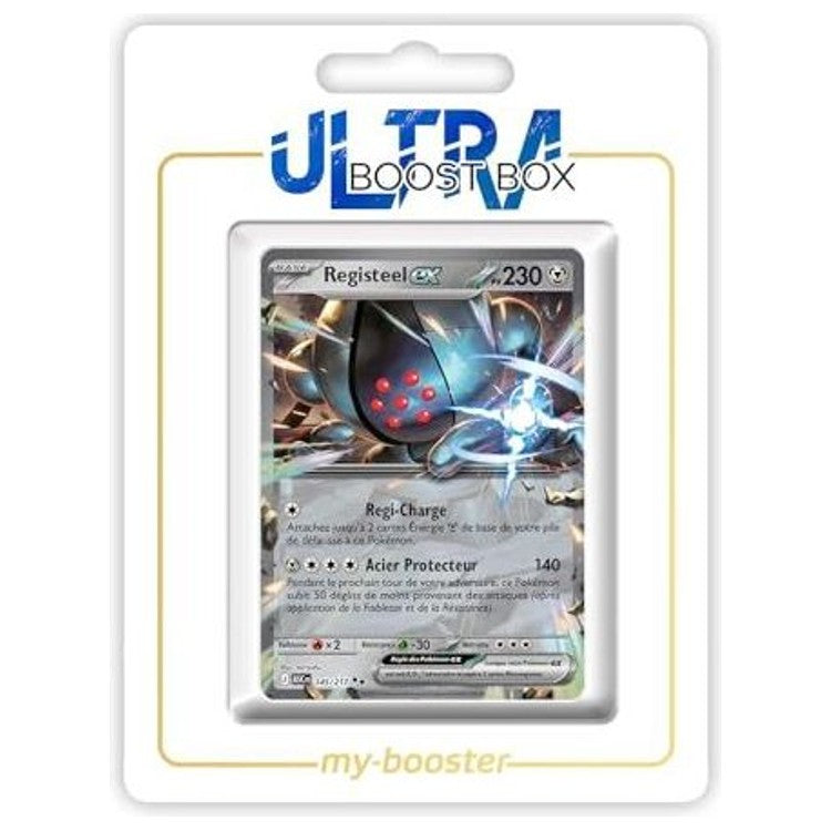 Carte Pokémon Registeel ex 145/217 en français, recto, issue de l’extension Héros Transcendants du bloc Méga-Évolution 02