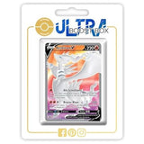 Carte Pokémon Reshiram V 172/195 Full Art Ultra Rare de l’extension Tempête Argentée Épée et Bouclier 12, vue de face en gros plan.