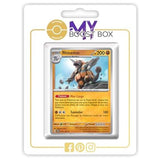 Carte Pokémon Rhinastoc 076/142 en version Holo ou Reverse de l’extension Couronne Stellaire Écarlate et Violet 07, vue de face détaillée.