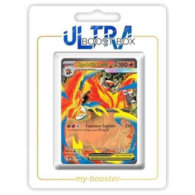 Carte Pokemon Roitiflam ex MEP035 ultra rare de l extension Heros Transcendants, vue de face avec illustration complete et texte lisible