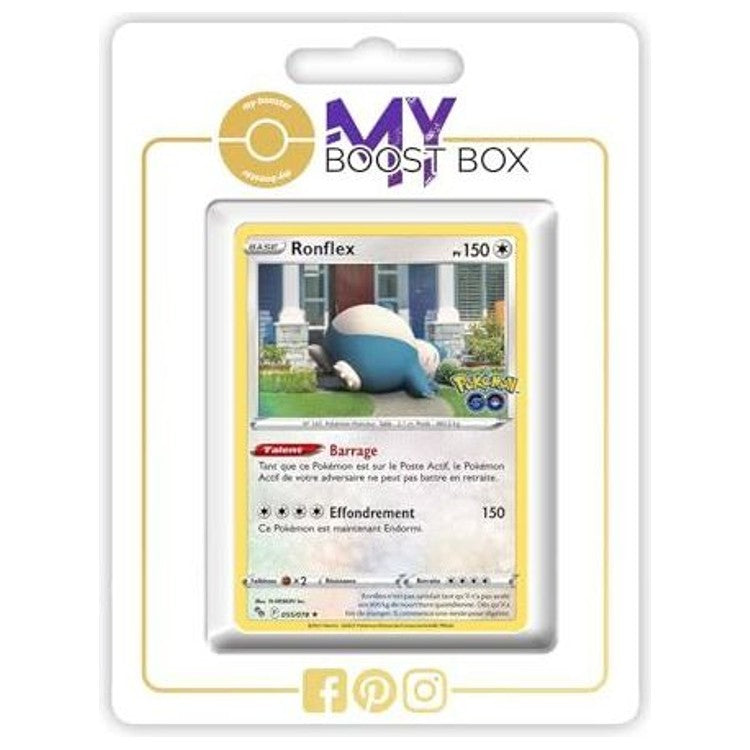 Carte Pokémon Ronflex 055/078 Holo ou Reverse de l’extension Pokémon GO Épée et Bouclier 10.5, vue de face en français