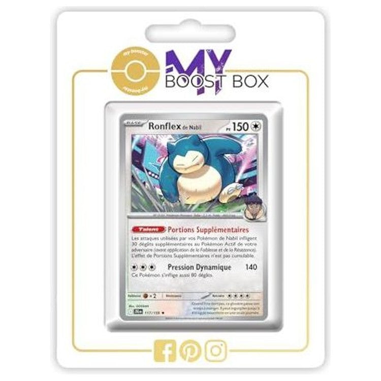 Carte Pokémon Ronflex de Nabil 117/159 en version Holo ou Reverse de l’extension Aventures Ensemble Écarlate et Violet EV09, vue de face détaillée.