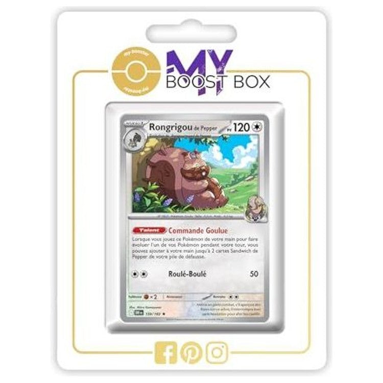 Carte Pokémon Rongrigou de Pepper 159/182 en version Holo ou Reverse, recto, de l’extension Rivalités Destinées Écarlate et Violet 10